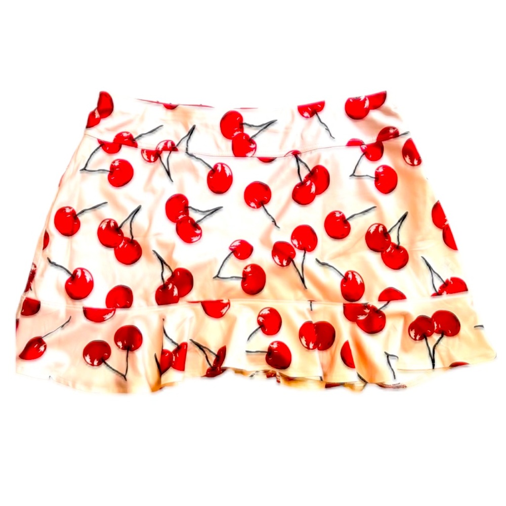 Jofit Cherry Ruffle Tennis/ Pickleball Golf Skort Size L NWT